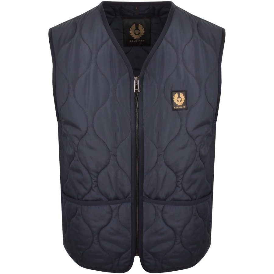 Image number 1 for Belstaff Base Gilet Dark Ink Navy