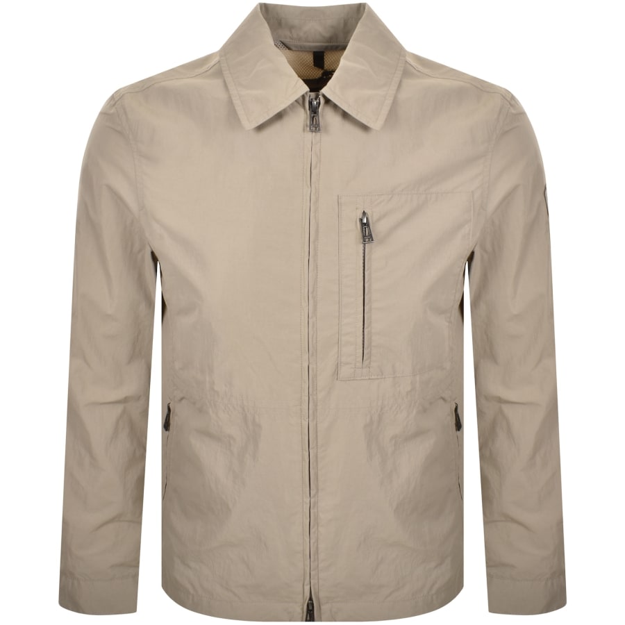 Image number 2 for Belstaff Grid Overshirt Dark Sand