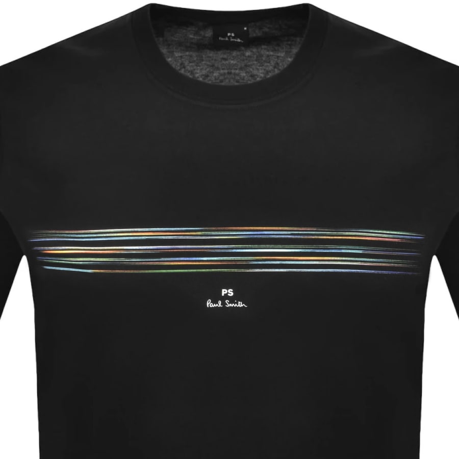 Image number 2 for Paul Smith Stripe Logo T Shirt Black