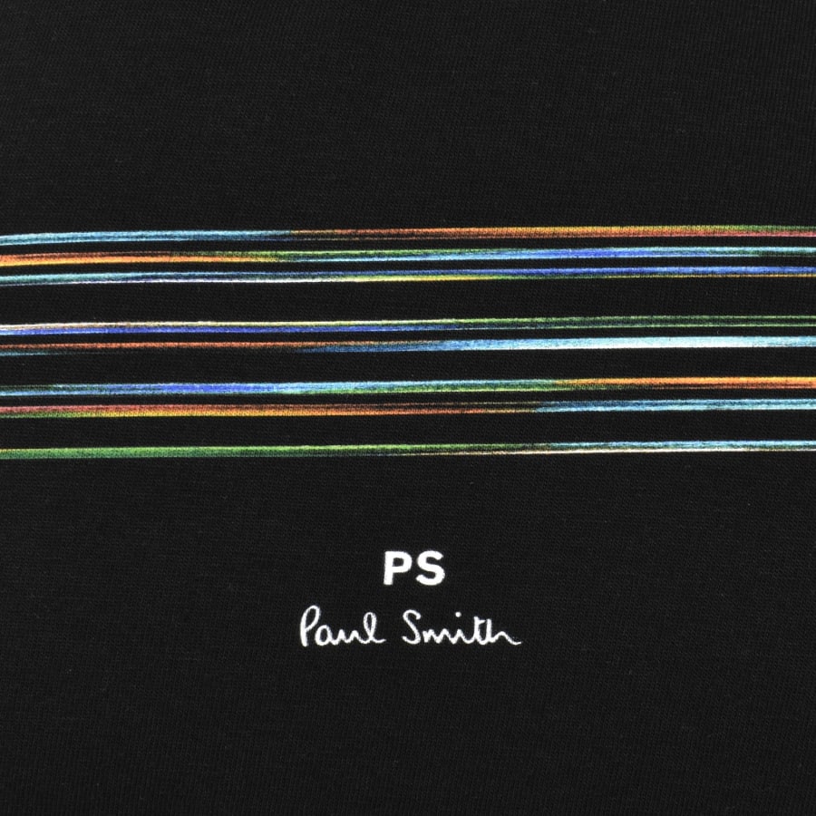 Image number 3 for Paul Smith Stripe Logo T Shirt Black