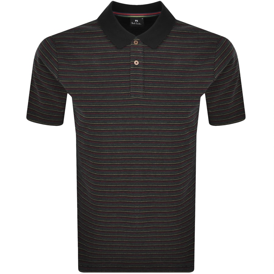 Image number 1 for Paul Smith Short Sleeved Polo T Shirt Black