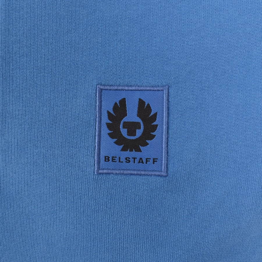 Image number 3 for Belstaff Quarter Zip Sweatshirt Marine Blue