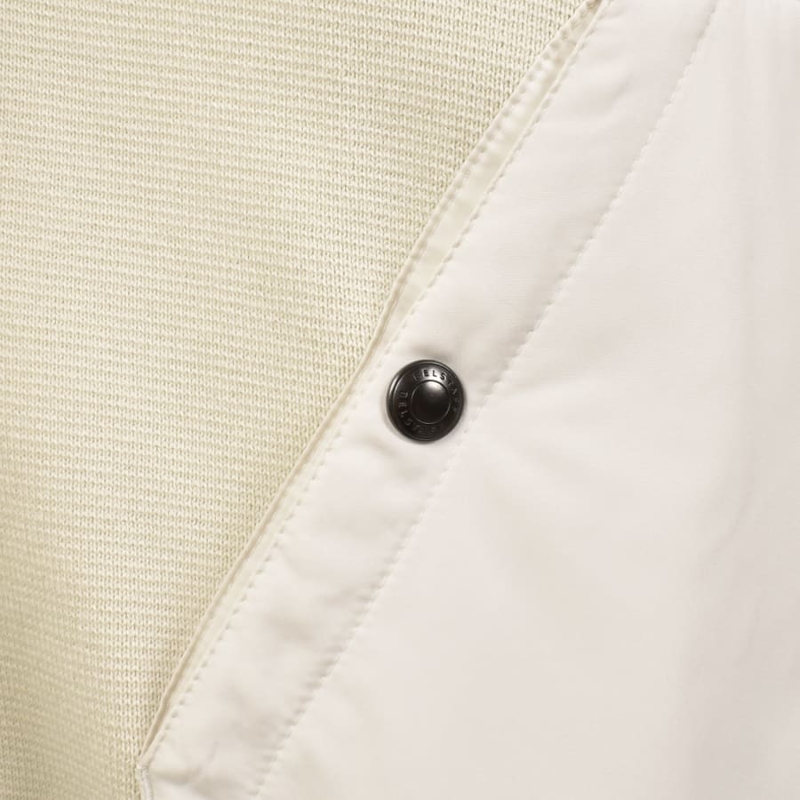 Image number 5 for Belstaff Full Zip Knit Hoodie Silver Birch