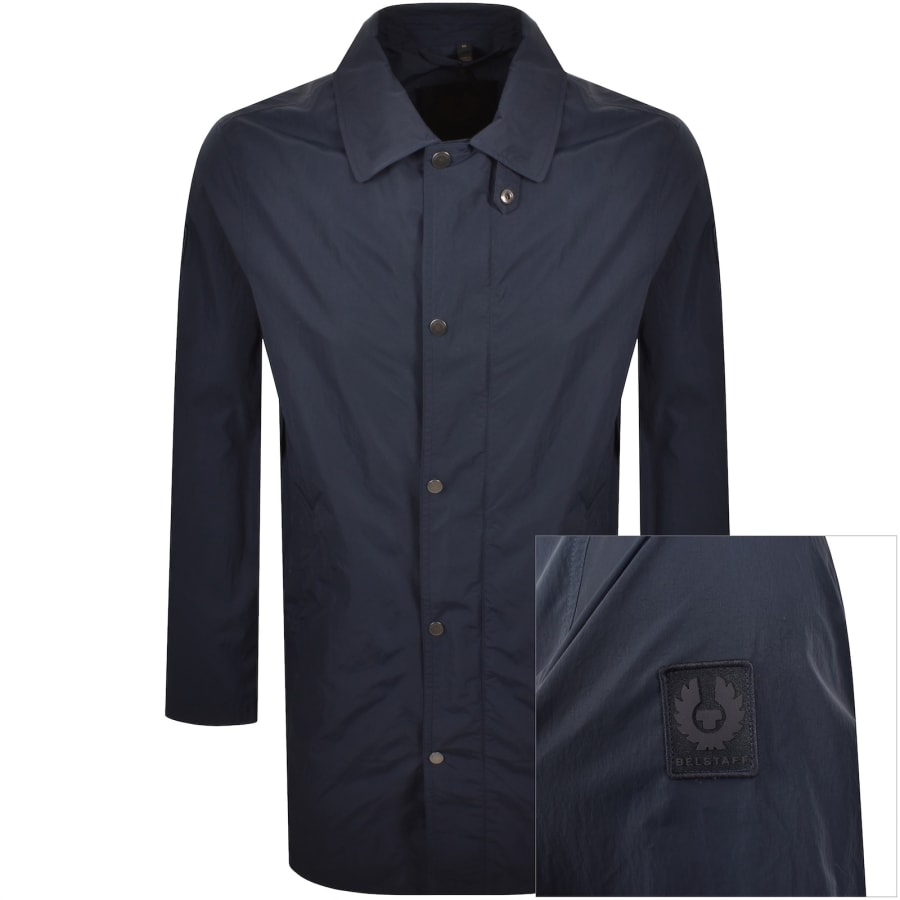 Image number 1 for Belstaff Farer Coat Dark Ink Navy