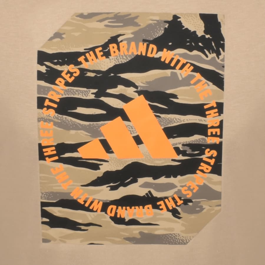 Image number 3 for adidas Sportswear Camo Box T Shirt Brown