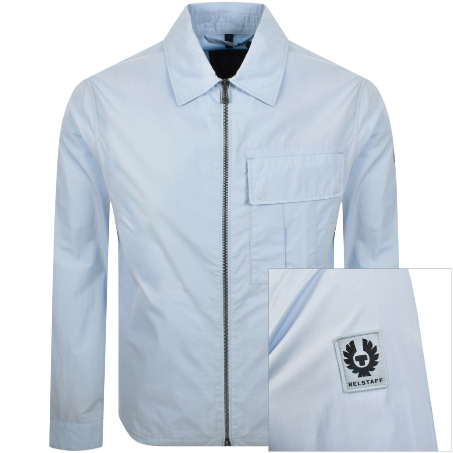 Image number 1 for Belstaff Cargo Overshirt Sky Blue