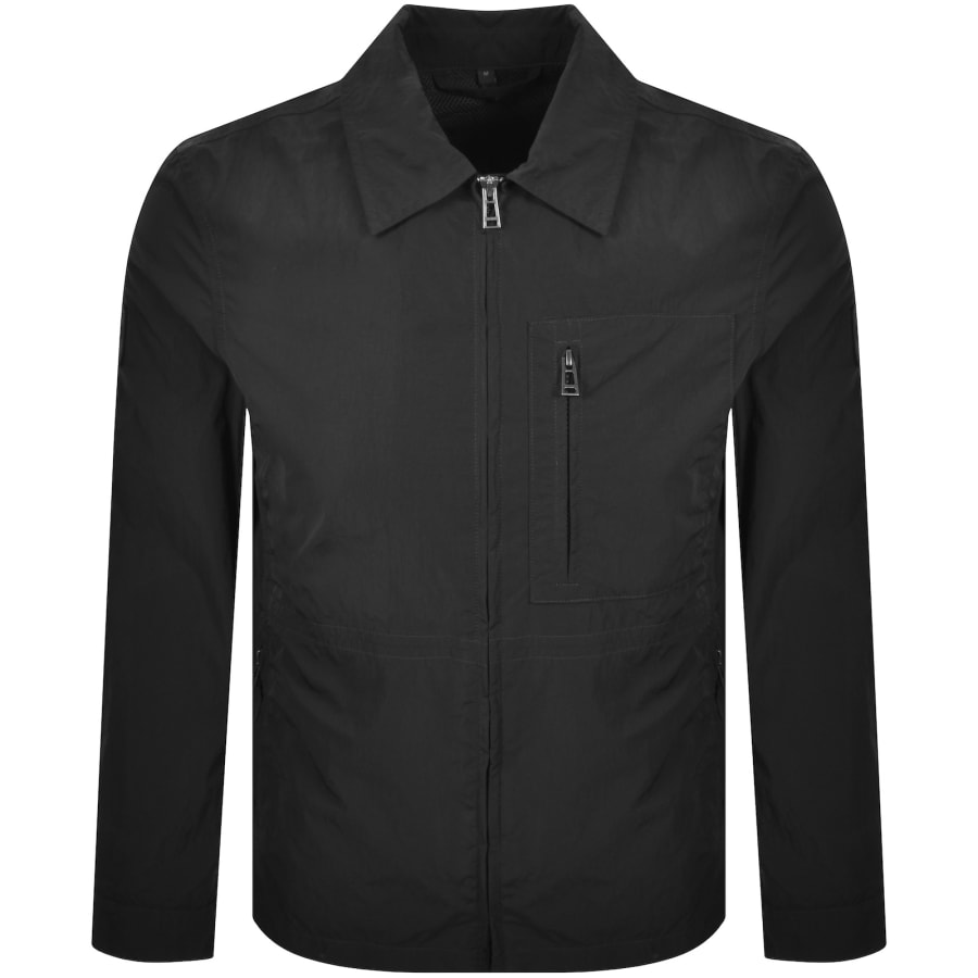 Image number 2 for Belstaff Grid Overshirt Black