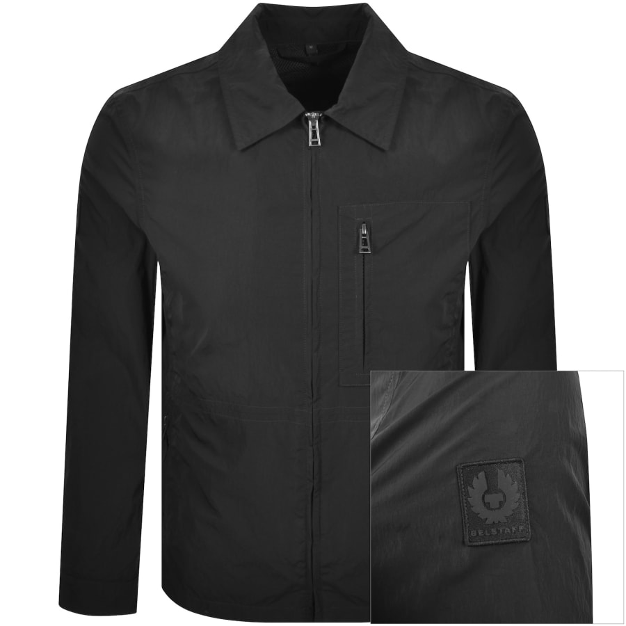 Image number 1 for Belstaff Grid Overshirt Black