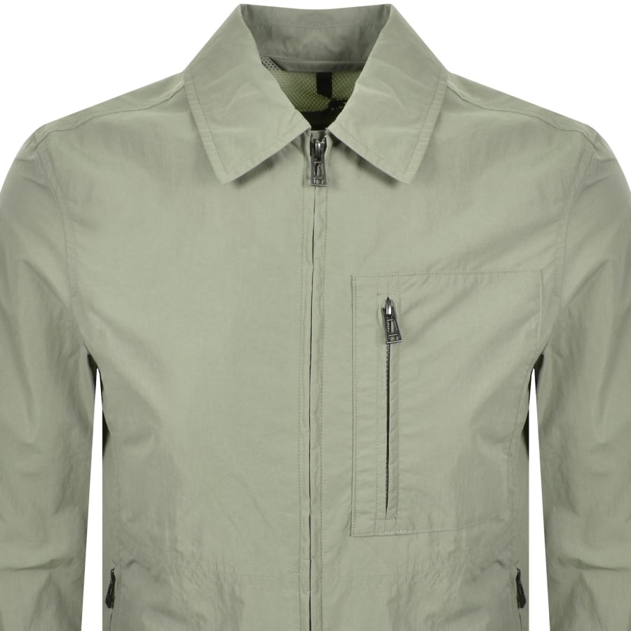 Image number 3 for Belstaff Grid Overshirt Lichen Green