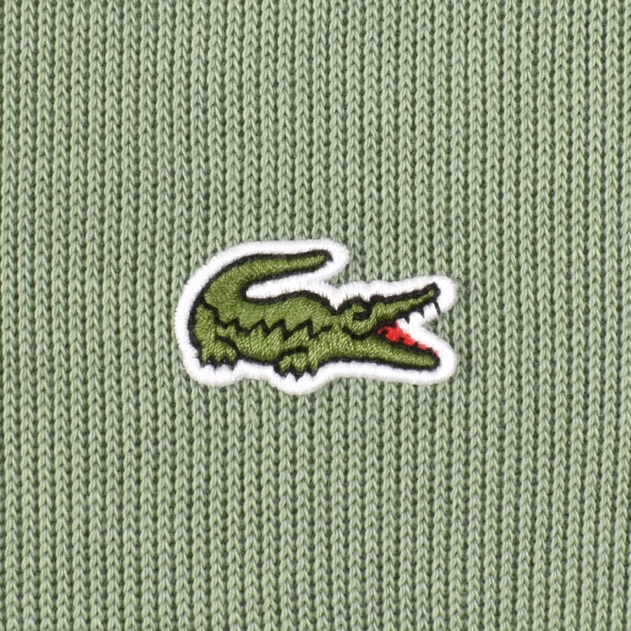 Image number 3 for Lacoste Quarter Zip Knit Sweatshirt Green