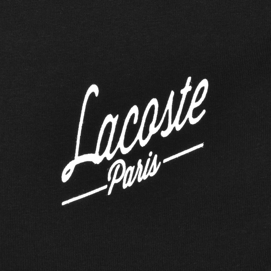 Image number 3 for Lacoste Paris Back Print T Shirt Black