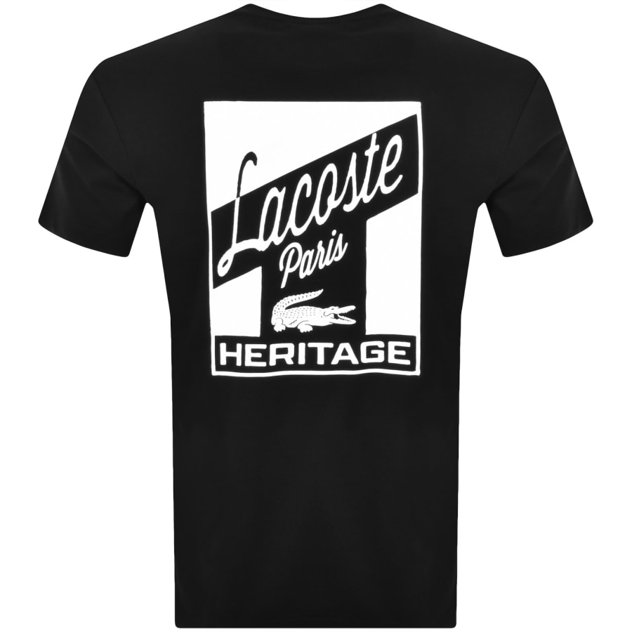 Image number 5 for Lacoste Paris Back Print T Shirt Black