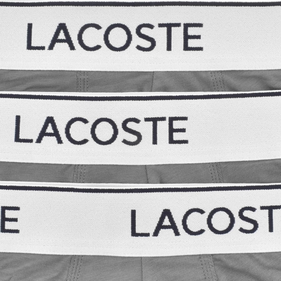 Image number 3 for Lacoste Underwear 3 Pack Boxer Grey