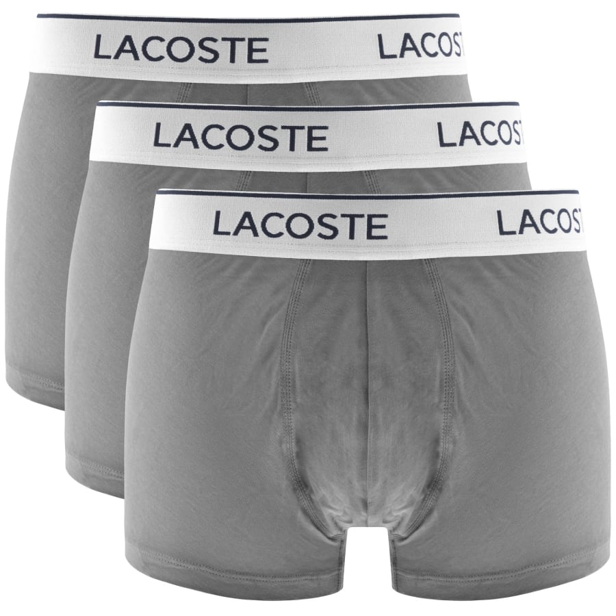 Image number 1 for Lacoste Underwear 3 Pack Boxer Grey