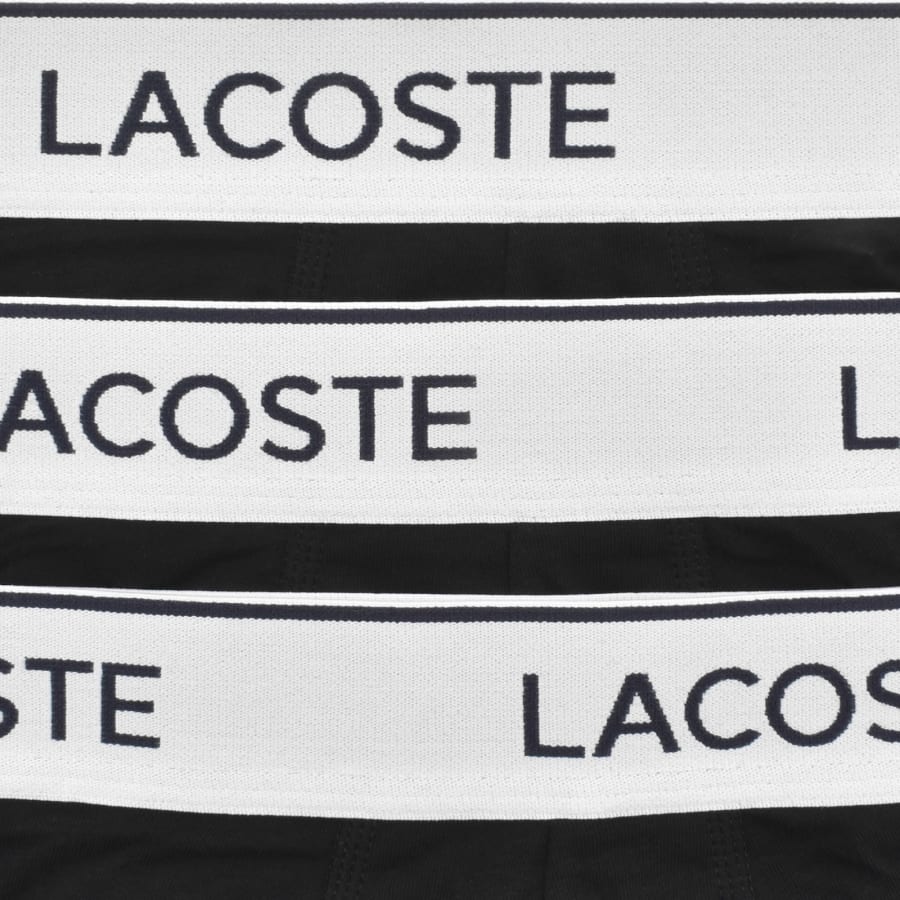 Image number 3 for Lacoste Underwear 3 Pack Boxer Black