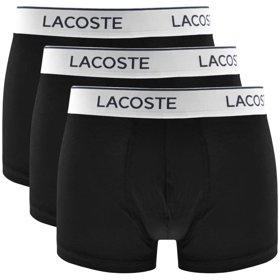 Image number 1 for Lacoste Underwear 3 Pack Boxer Black