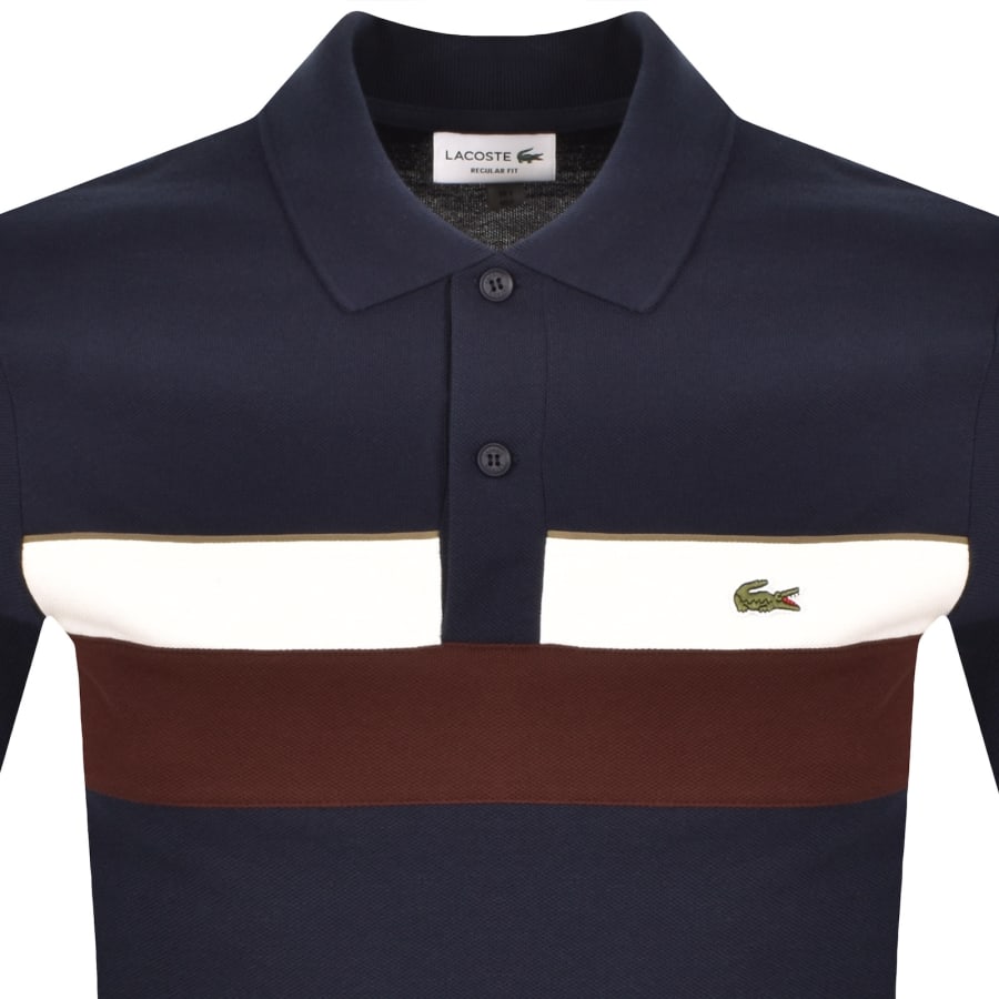 Image number 2 for Lacoste Colour Block Polo T Shirt Navy