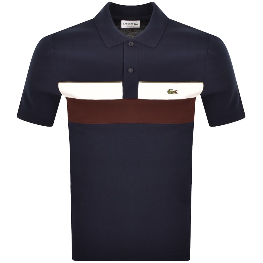 Image number 1 for Lacoste Colour Block Polo T Shirt Navy
