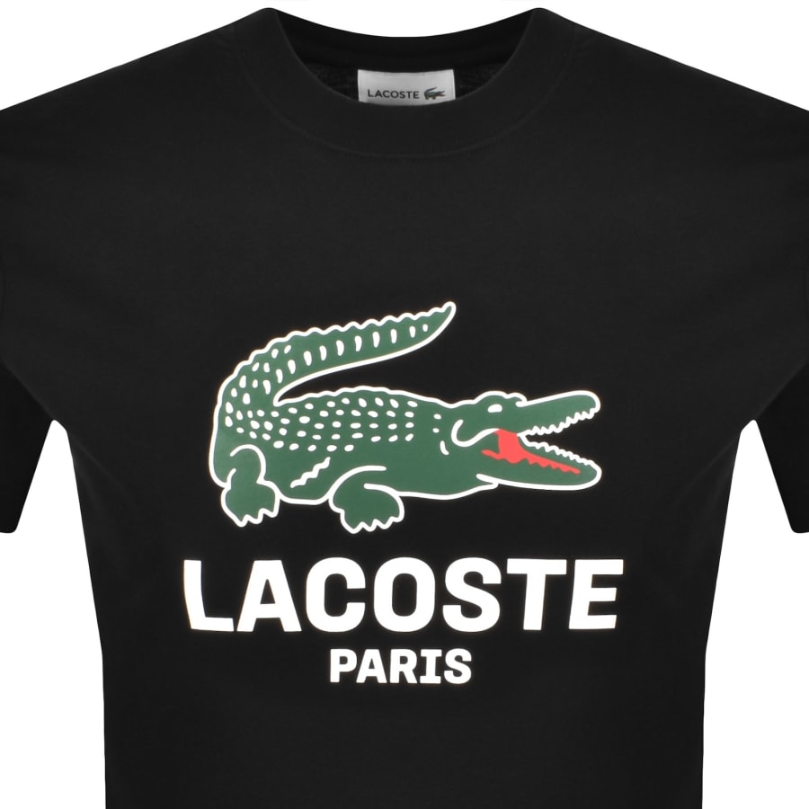 Image number 2 for Lacoste Paris Logo T Shirt Black