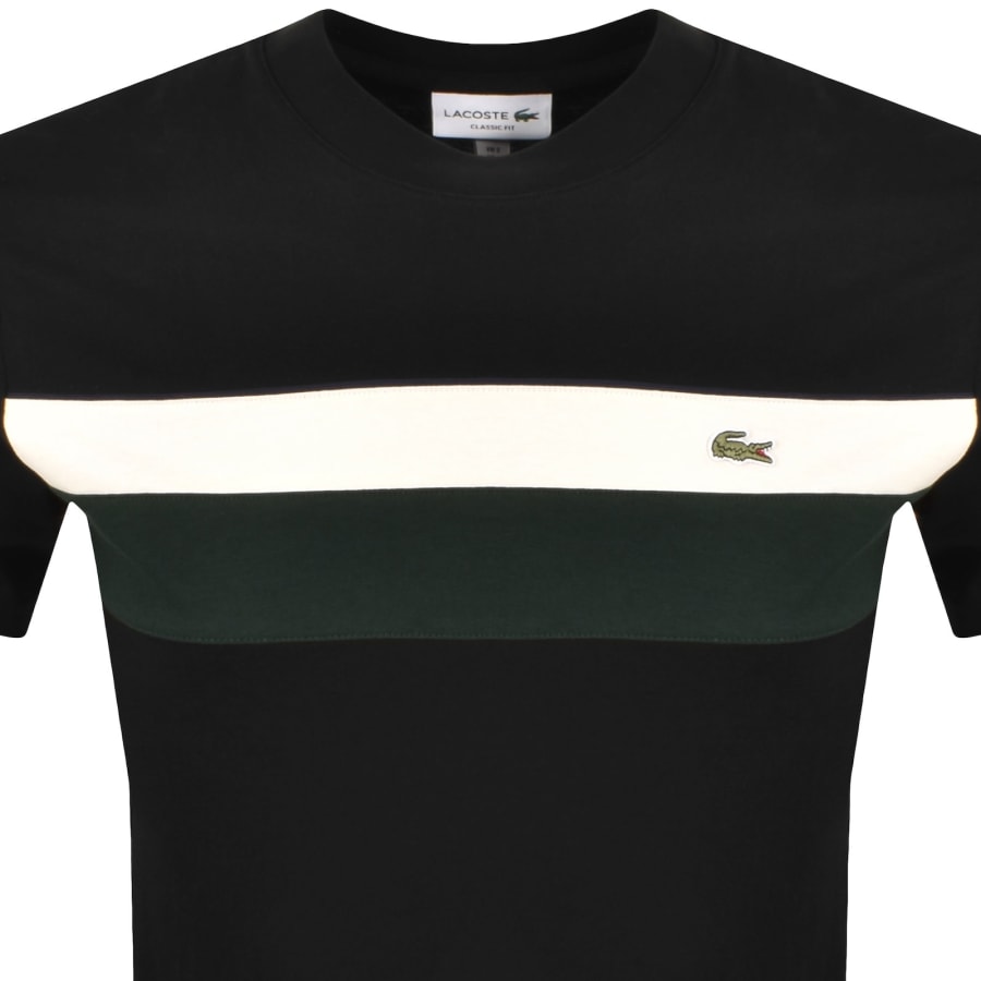 Image number 2 for Lacoste Colour Block T Shirt Black