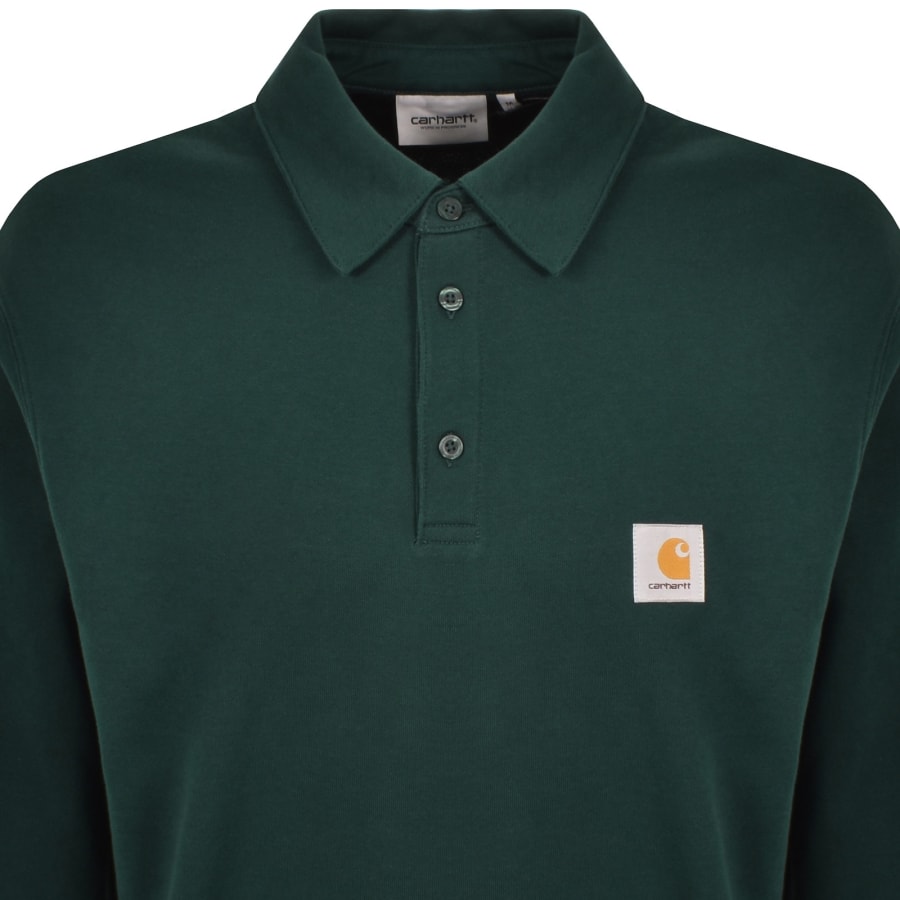 Image number 2 for Carhartt WIP Polo Sweatshirt Green