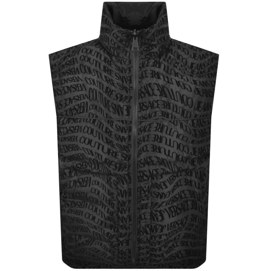 Image number 2 for Versace Jeans Couture Reversible Gilet Black