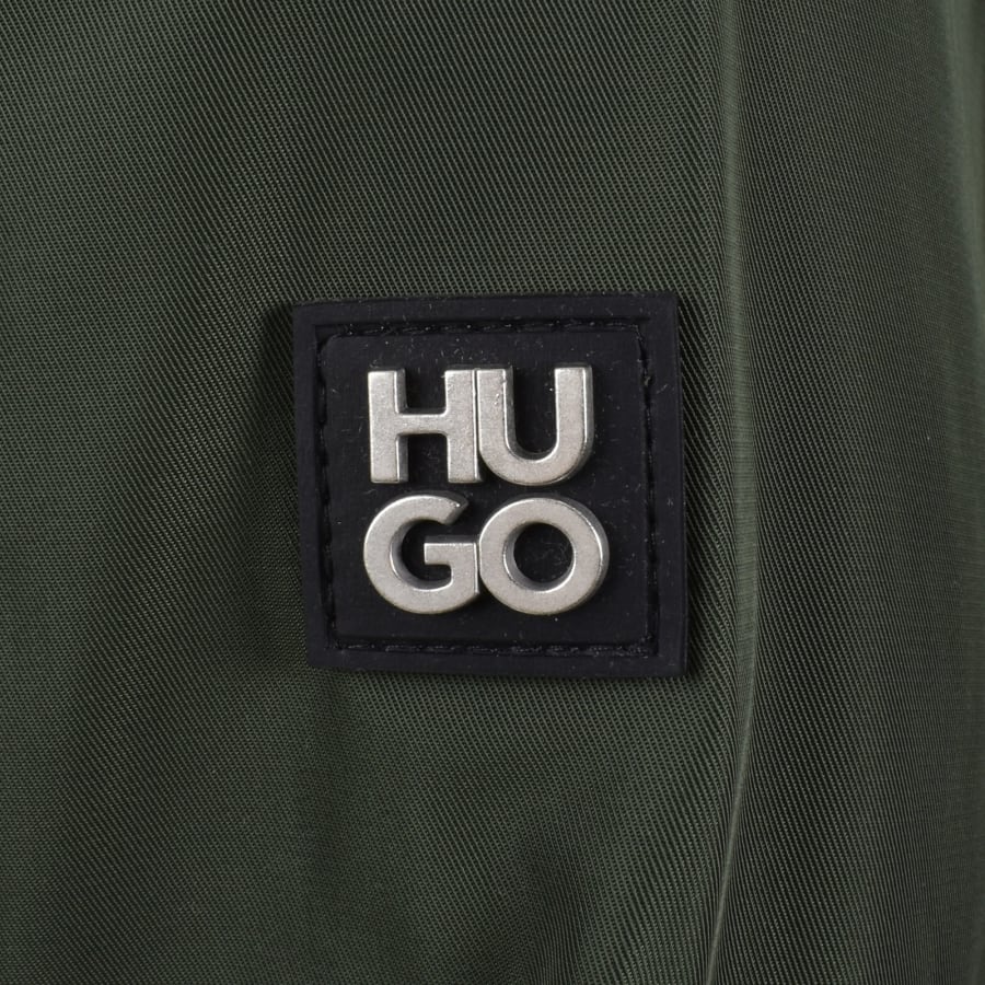 Image number 3 for HUGO Evalom Overshirt Jacket Dark Green