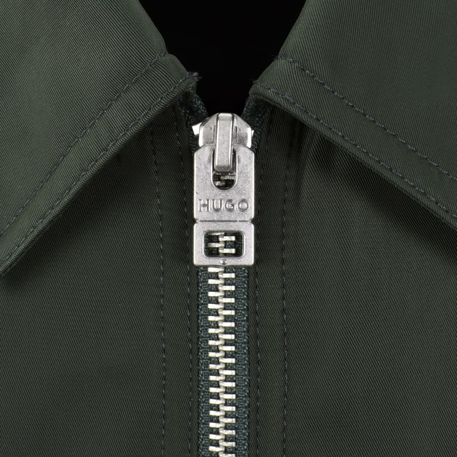 Image number 5 for HUGO Evalom Overshirt Jacket Dark Green
