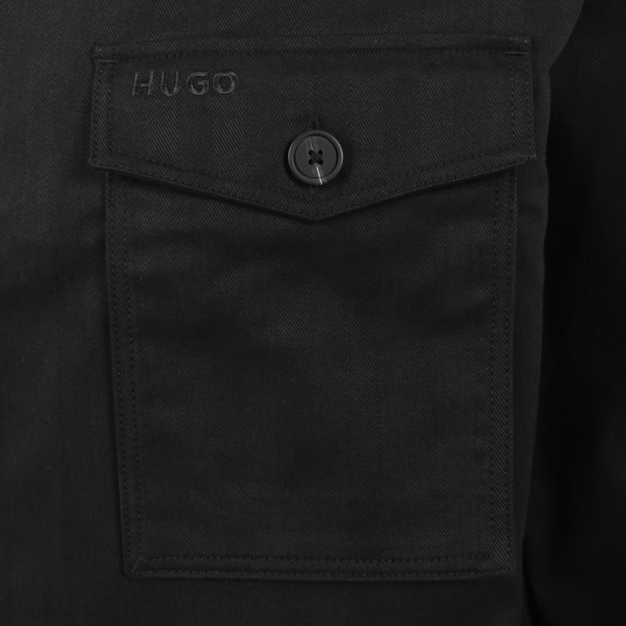 Image number 3 for HUGO Efilos Overshirt Black