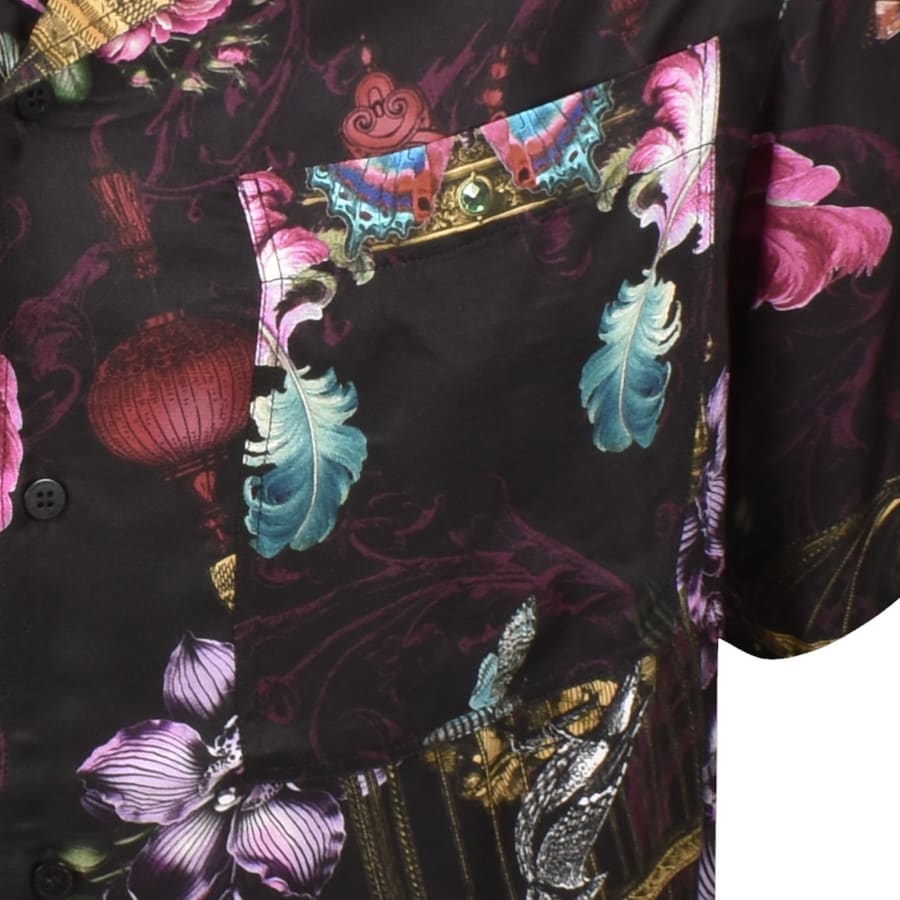 Image number 3 for Versace Jeans Couture Short Sleeve Shirt Black