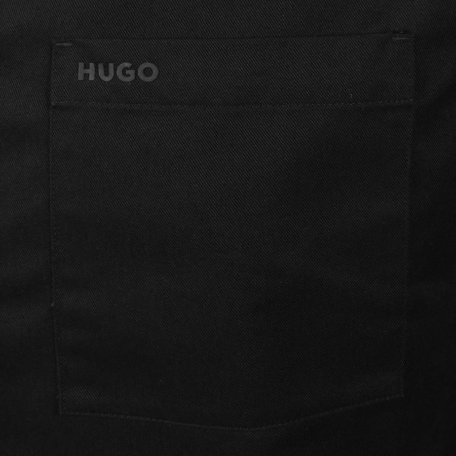 Image number 3 for HUGO Long Sleeved Egrin Shirt Black