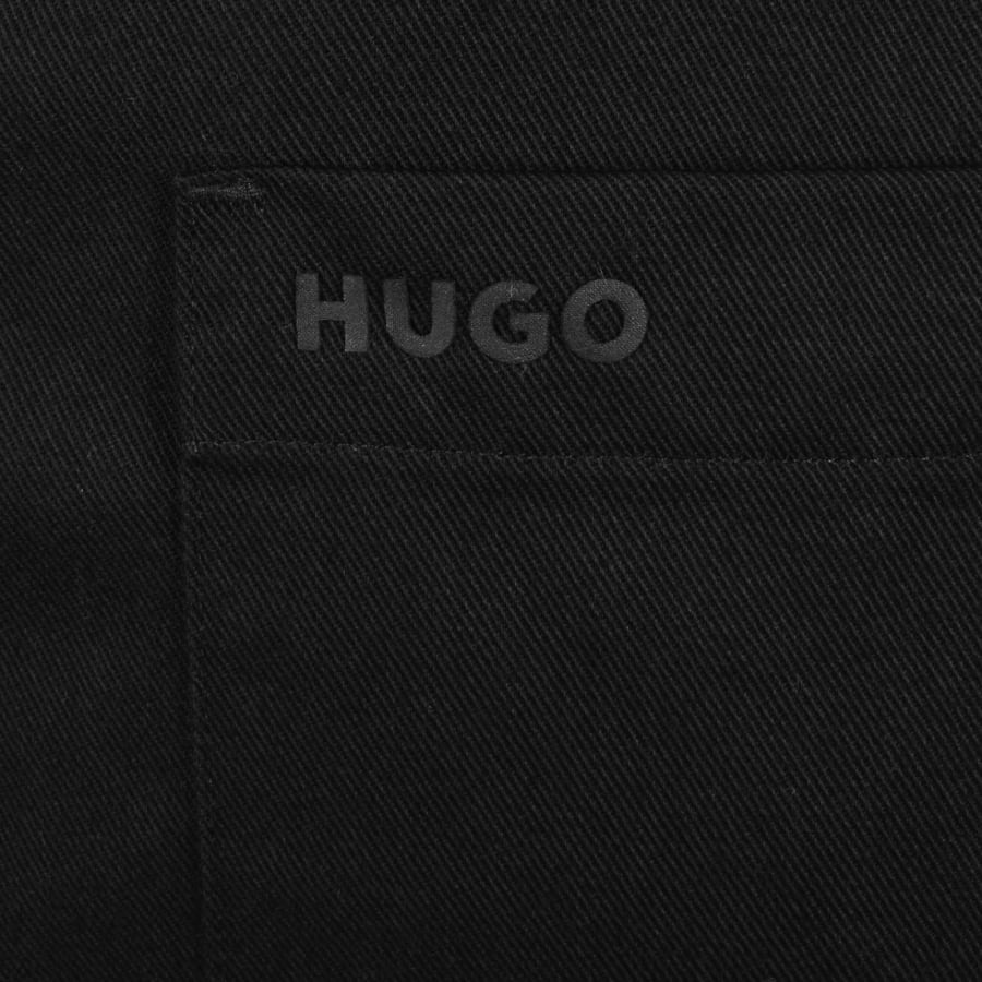 Image number 4 for HUGO Long Sleeved Egrin Shirt Black