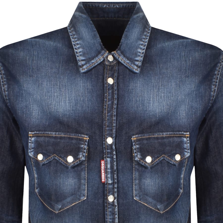 Image number 2 for DSQUARED2 Relax Dan Denim Shirt Blue