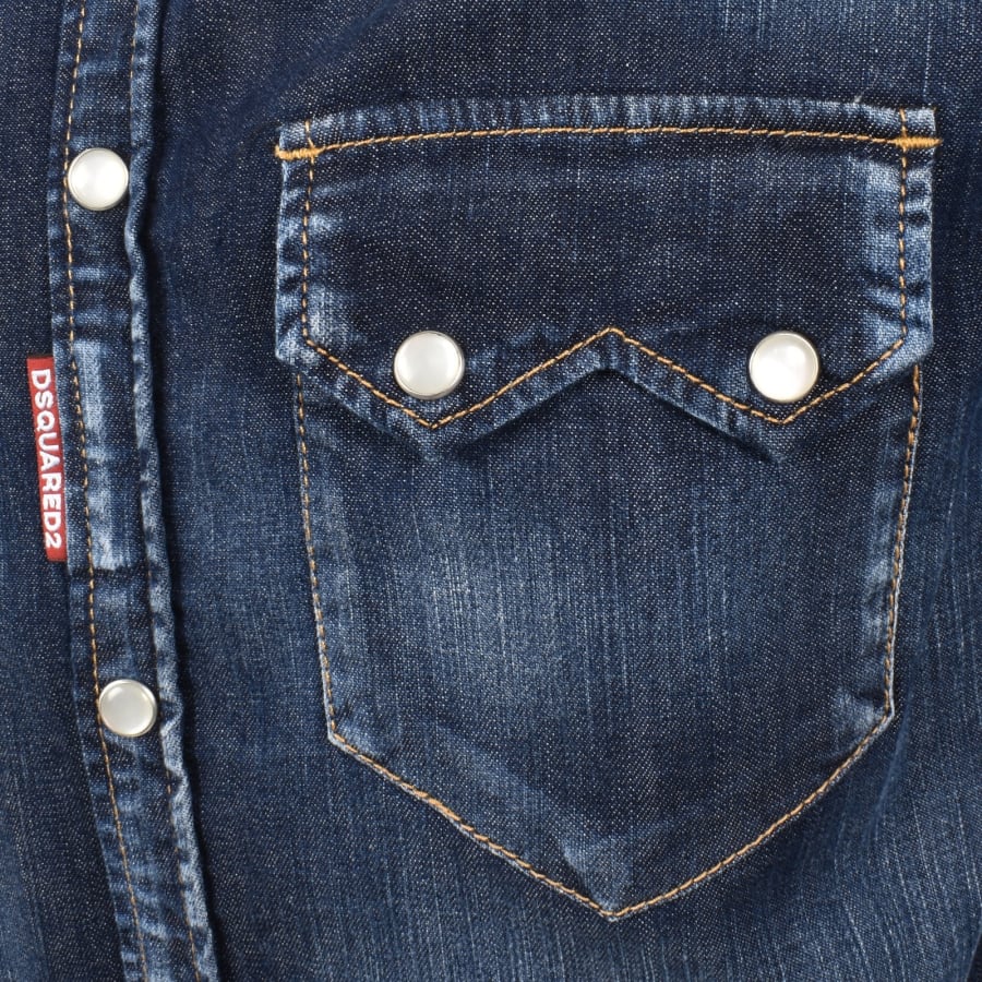 Image number 3 for DSQUARED2 Relax Dan Denim Shirt Blue
