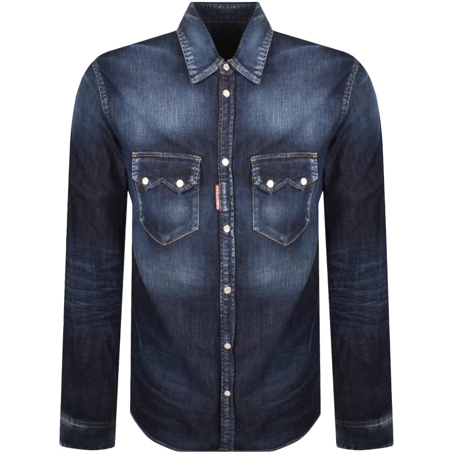 Image number 1 for DSQUARED2 Relax Dan Denim Shirt Blue
