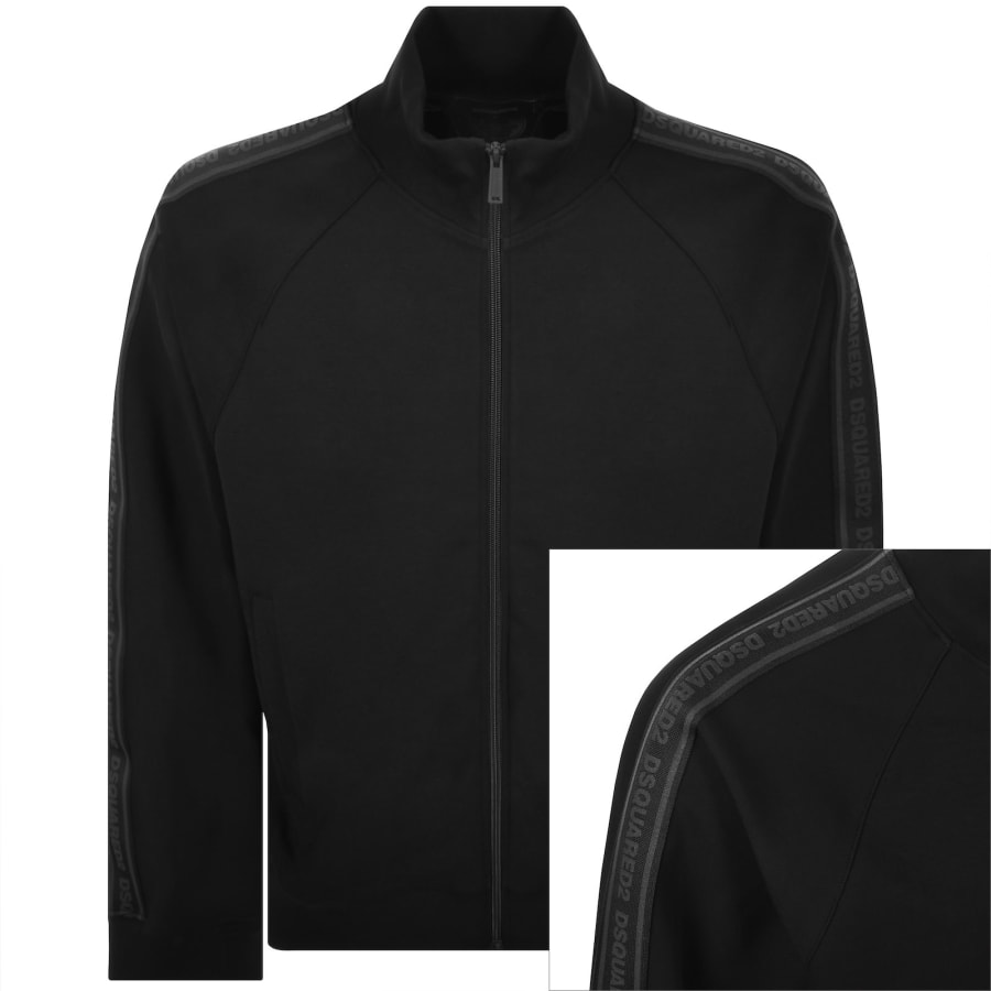 Image number 1 for DSQUARED2 Tape Zipped Sweatshirt Black