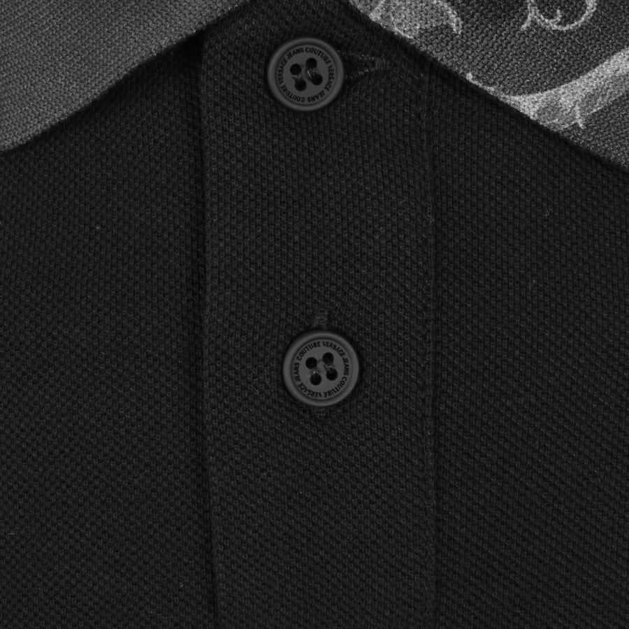 Image number 3 for Versace Jeans Couture Collar Logo Polo Black