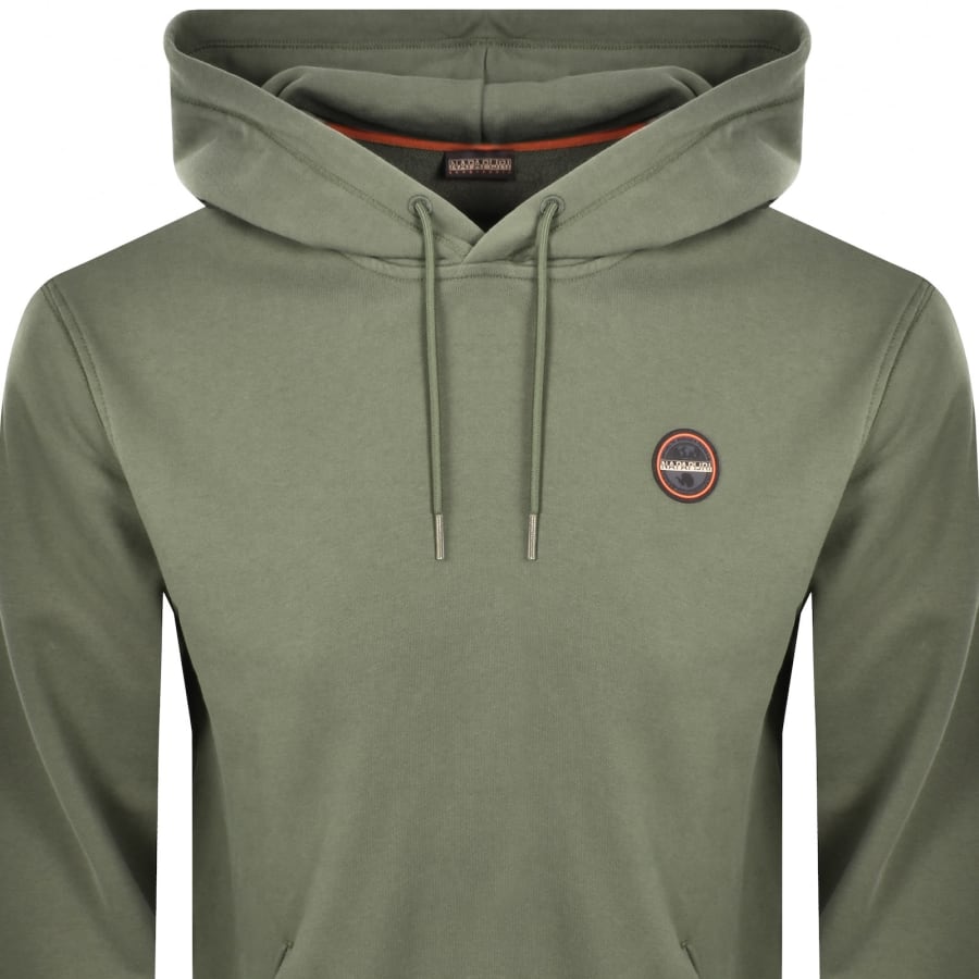 Image number 2 for Napapijri B Badge Hoodie Tea Leaf Green