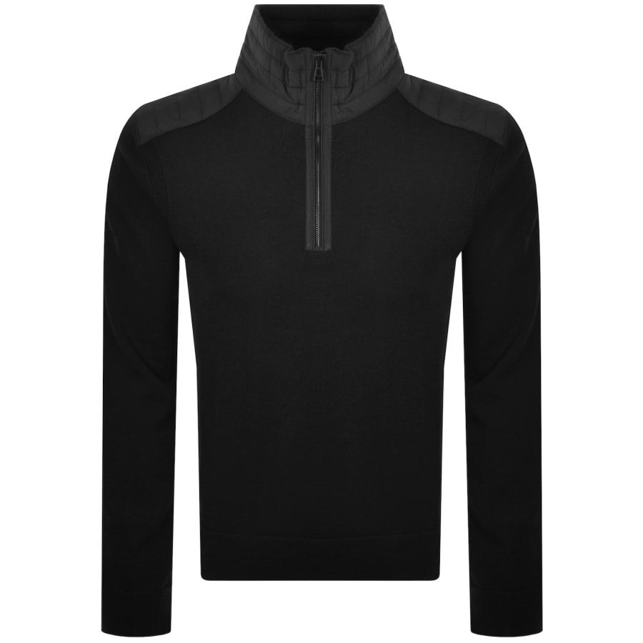 Image number 2 for Belstaff Kilmington Quarter Zip Jumper Black