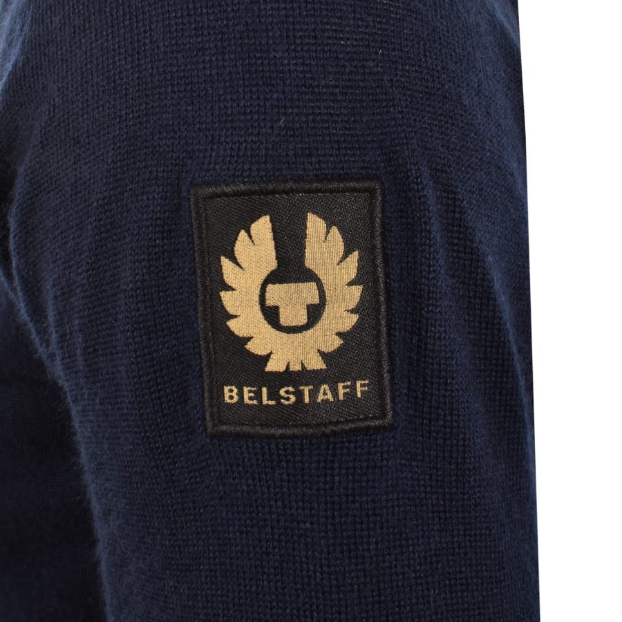 Image number 4 for Belstaff Kelbrook Zip Cardigan Navy