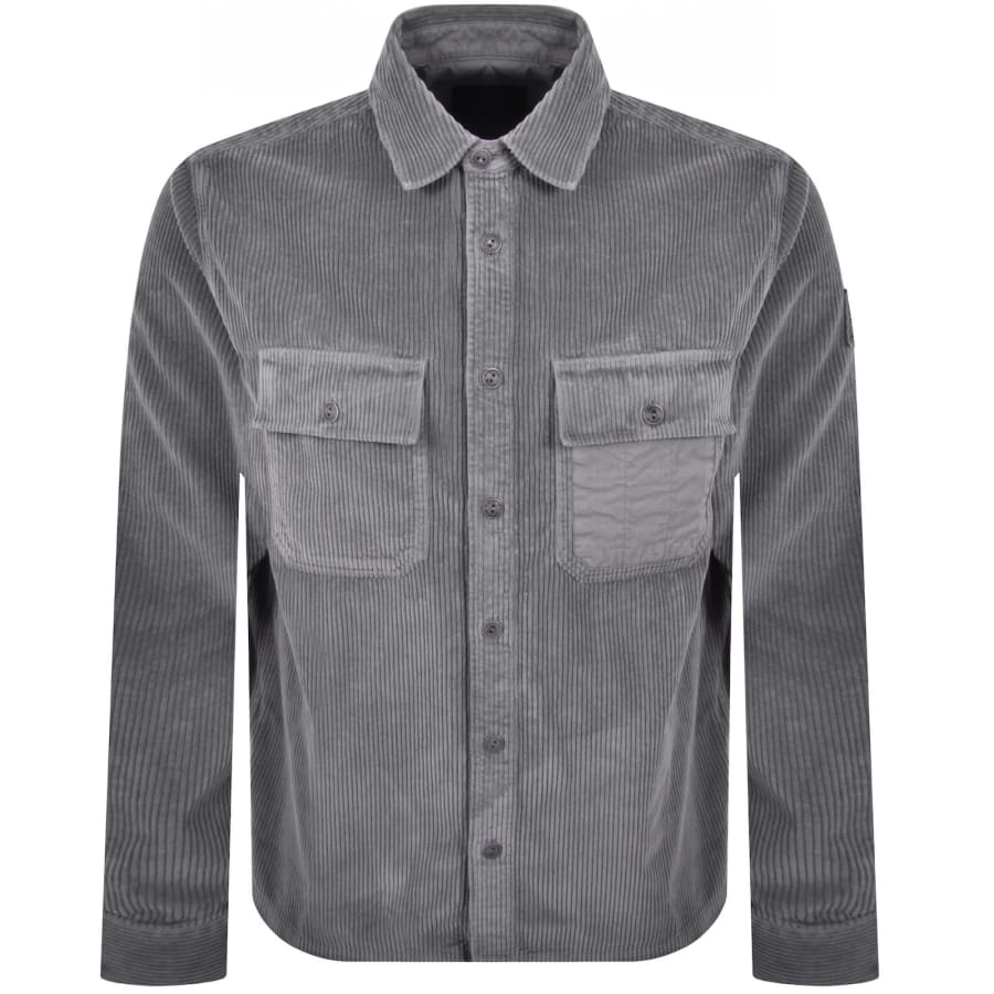 Image number 2 for Belstaff Fallgate Corduroy Overshirt Tornado Grey
