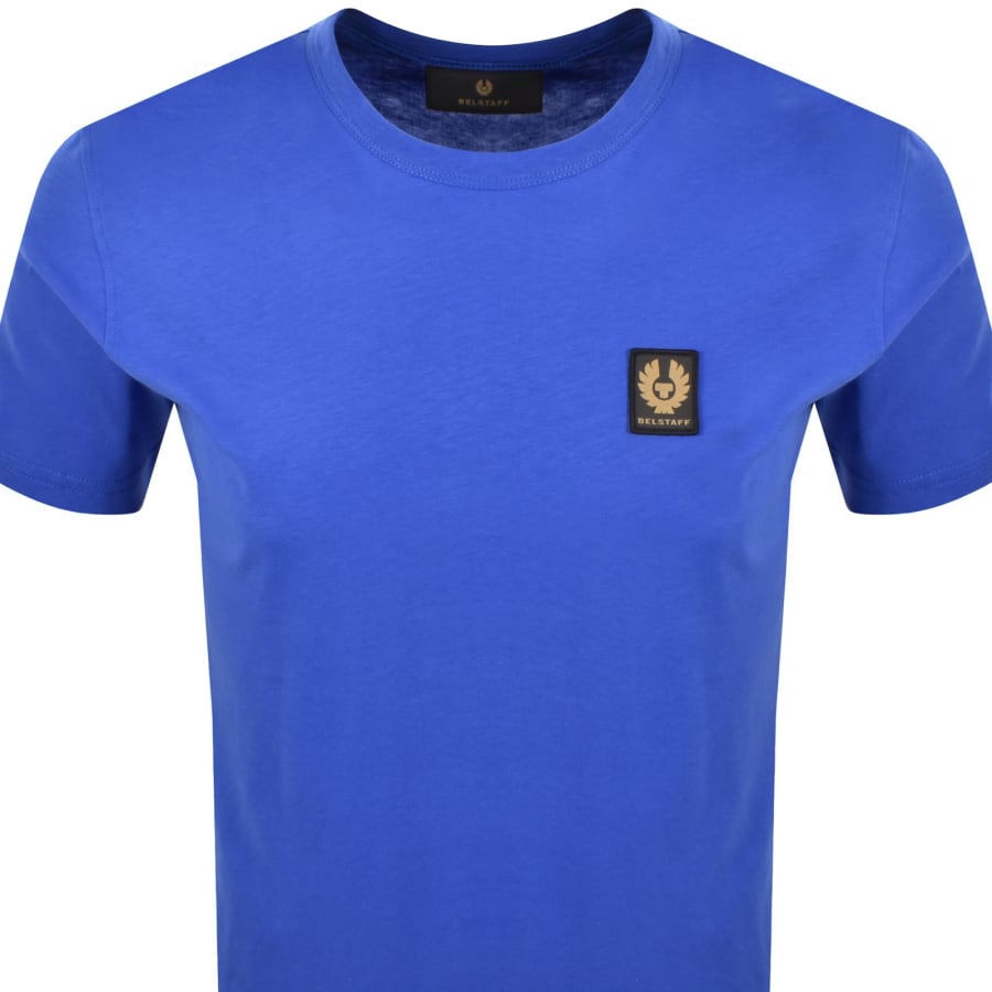 Image number 2 for Belstaff Short Sleeve Logo T Shirt Cobalt Blue