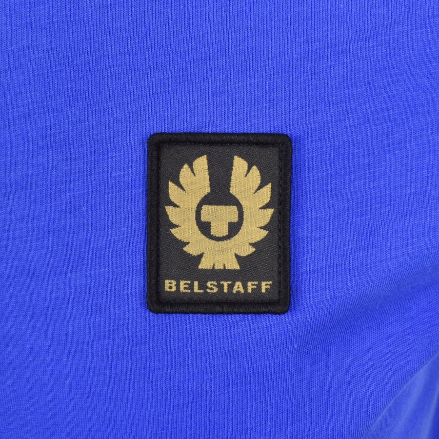 Image number 3 for Belstaff Short Sleeve Logo T Shirt Cobalt Blue