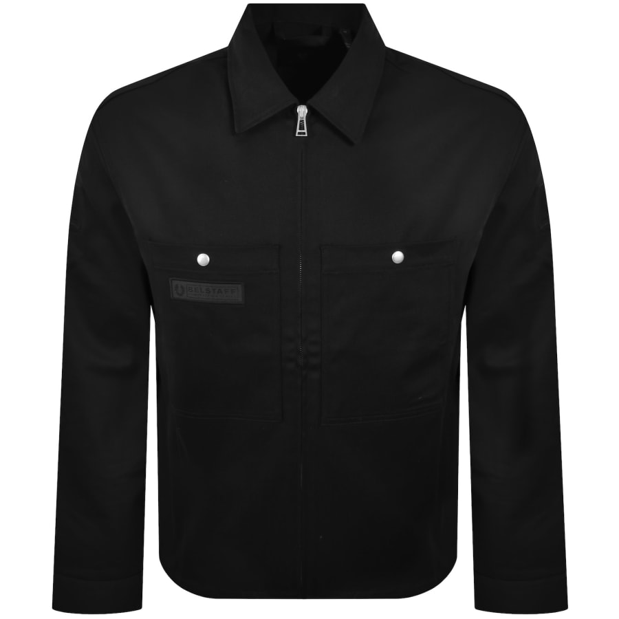 Image number 2 for Belstaff Competition Twill Overshirt Black
