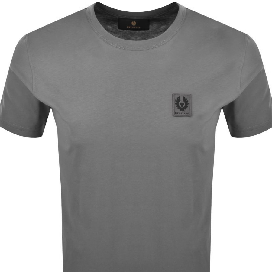 Image number 2 for Belstaff Short Sleeve Logo T Shirt Grey