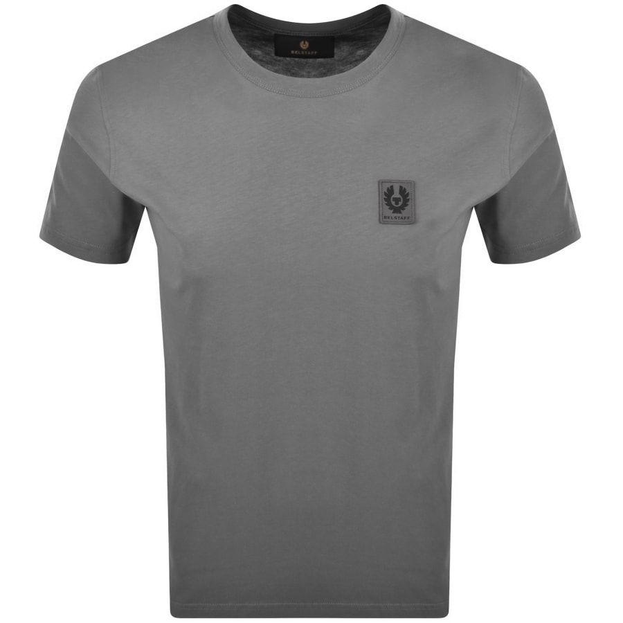Image number 1 for Belstaff Short Sleeve Logo T Shirt Grey