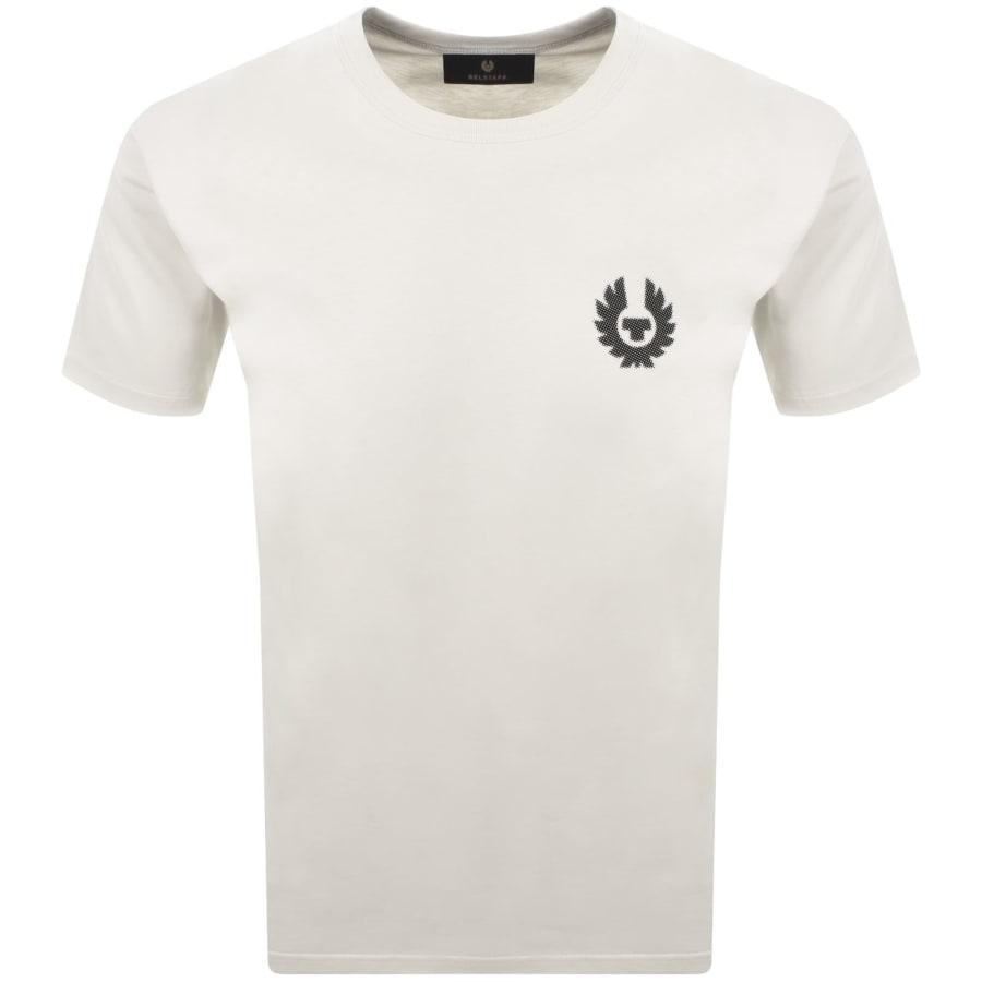 Image number 2 for Belstaff Short Sleeve Shadow Logo T Shirt Cream