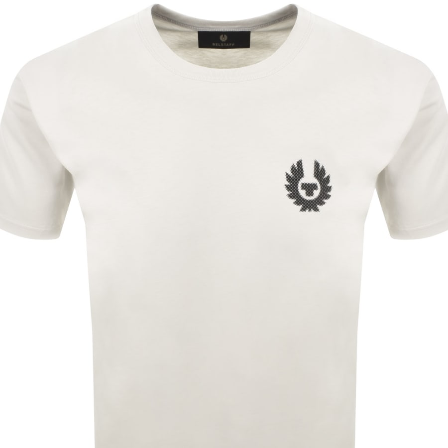 Image number 3 for Belstaff Short Sleeve Shadow Logo T Shirt Cream