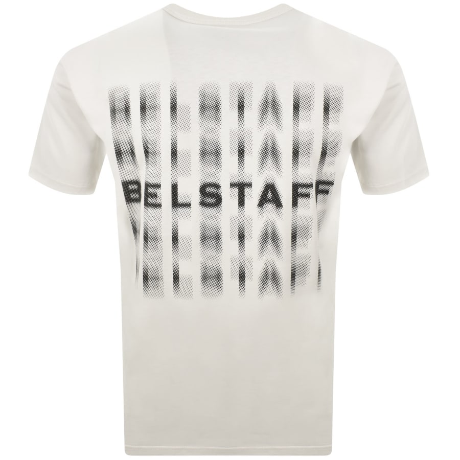 Image number 5 for Belstaff Short Sleeve Shadow Logo T Shirt Cream