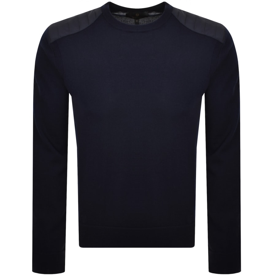 Image number 2 for Belstaff Kerrigan Wool Jumper Navy
